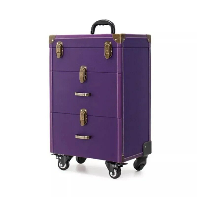 Trolley cosmetic case spinner wheels makeup dresser Beauty trolley luggage rolling suitcase professional  Large cosmetic bag New