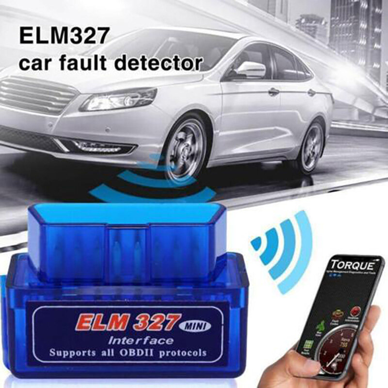 ELM327 V2.1 OBD2 Code Reader Bluetooth Auto Diagnostic Tool OBDII Scanner Bluetooth 5.1 Scanner Tool For Android with CD-ROM