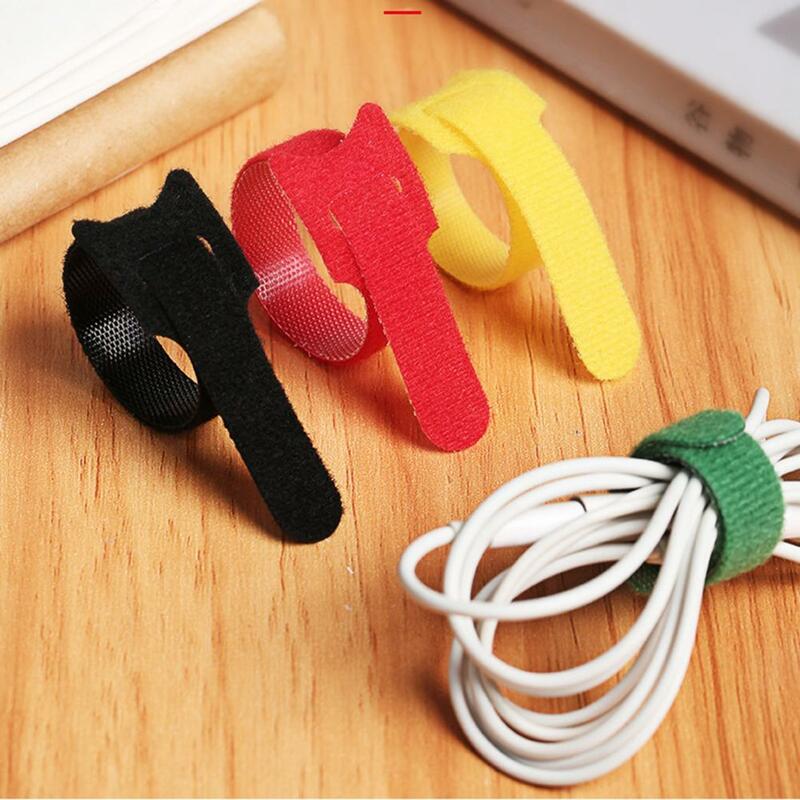 Stable Fixing 100Pcs Practical Strong Sticky Cable Strap Organizer Nylon Cable Straps Fastener Tape   Home Supply