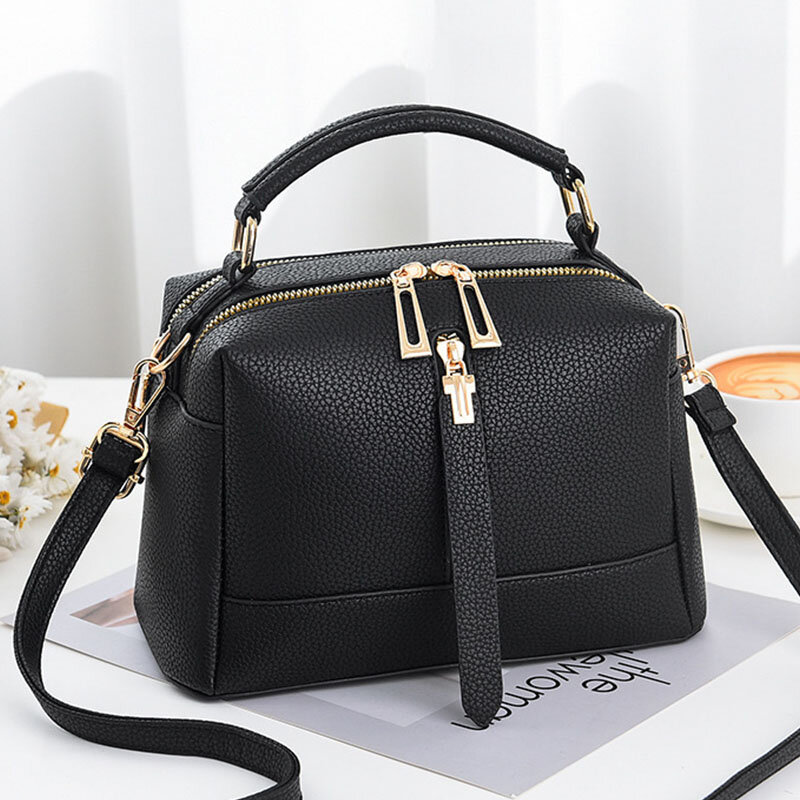 Bolsa de ombro com monograma estampada em couro para mulheres, bolsa designer de luxo, bolsa única, nova, 2022