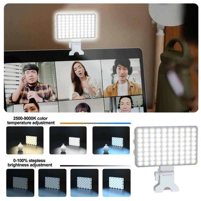 Lampu Selfie Led, lampu Selfie Led dapat diisi ulang dengan klip Super terang berkedip untuk Video