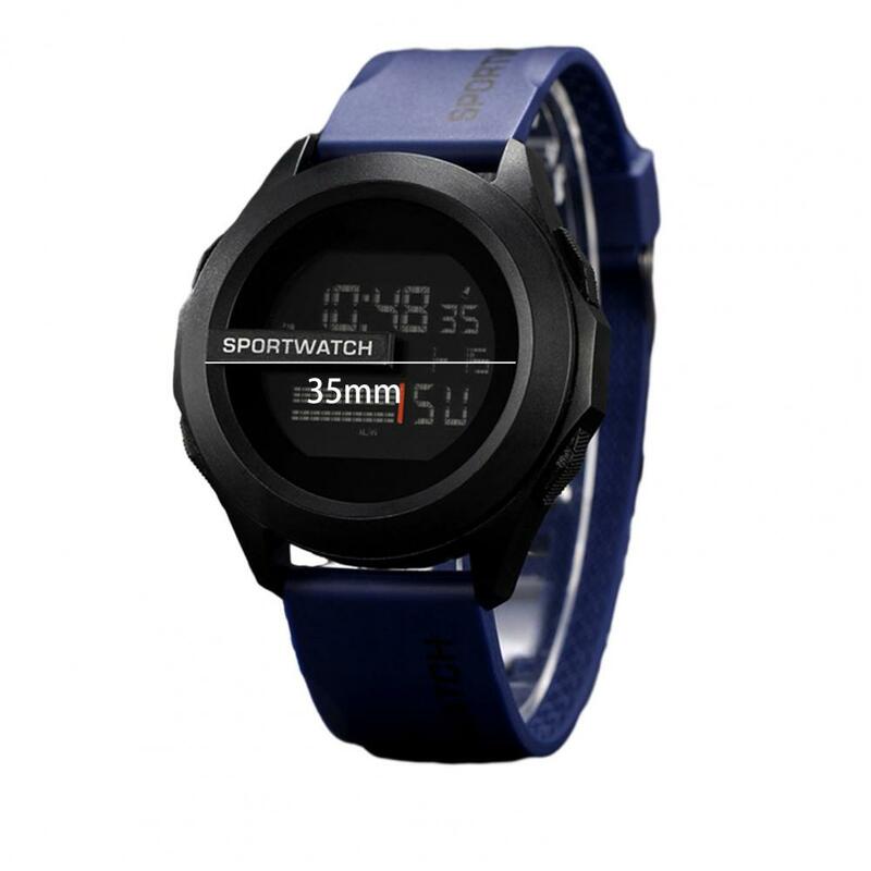 Zegarek Led wodoodporna elektroniczny zegarek sportowy Led Unisex z opaską silikon regulowany dla mężczyzn 50m wodoodporność