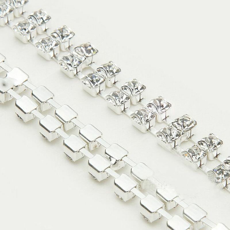 Klasyczna dwurzędowa kryształowa ramiączka biustonosza regulowany pasek bielizna dostarcza damskiej mody w srebrnym kolorze akcesoria intymne