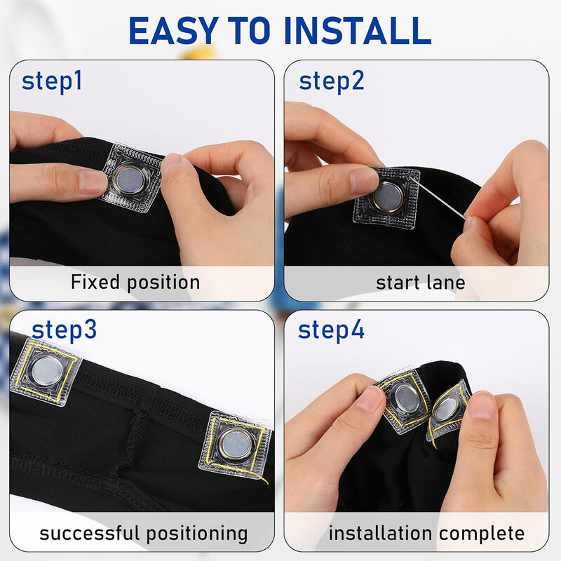 Invisible Hidden Sew Magnético PVC Snap, Fechamentos Fastener, Snaps Botões para Bolsas, Bolsa, Vestuário, Artesanato DIY, 10 Pares