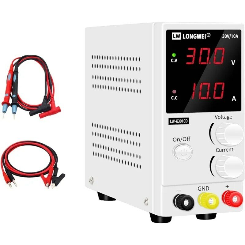 DC Power Supply Variable,0-30 V / 0-10 A LW-K3010D Adjustable Switching Regulated Power Supply Digital