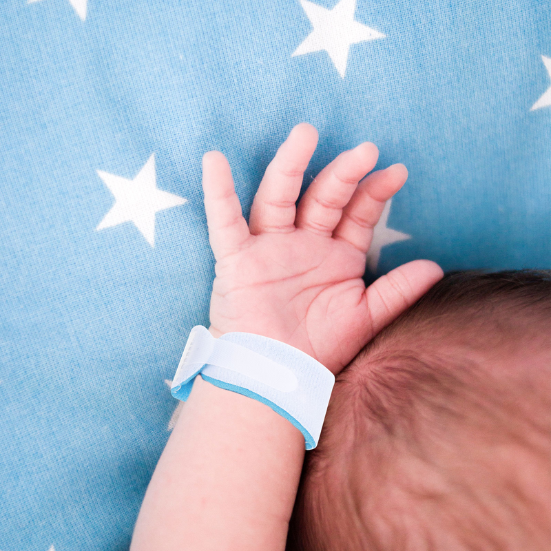 سوار معصم إسفنجي لتحديد هوية الرضع للتعرف على الأطفال ، الطب لحديثي الولادة