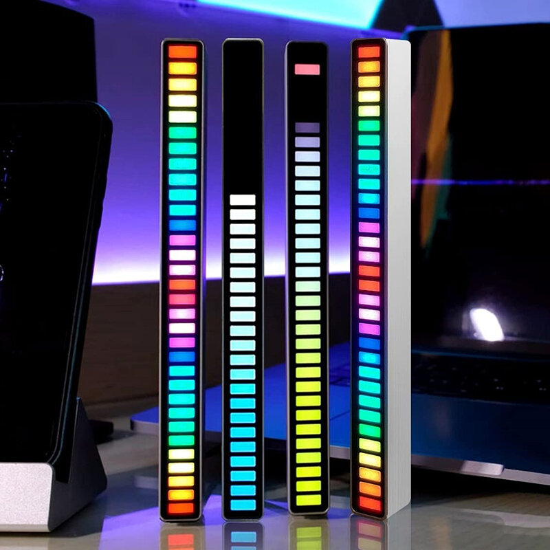 5pcs 16/32led Musik Sound Pickup Lampe USB RGB Voice App Steuerung Rhythmus Umgebungs nachtlichter Desktop Decora Beleuchtung