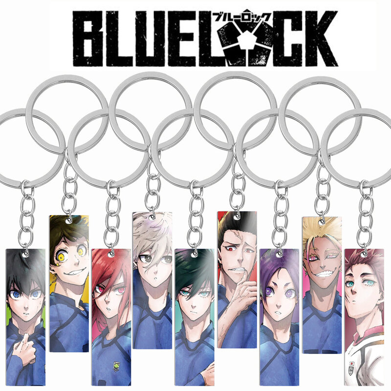 BLUE LOCK Anime Metal Alloy Key, Cosplay Key, JeKeychain Pendant, Prop Accessrespiration Gift, Isagi, YopiercBachira, Meguru, Chigiri, Hyoma