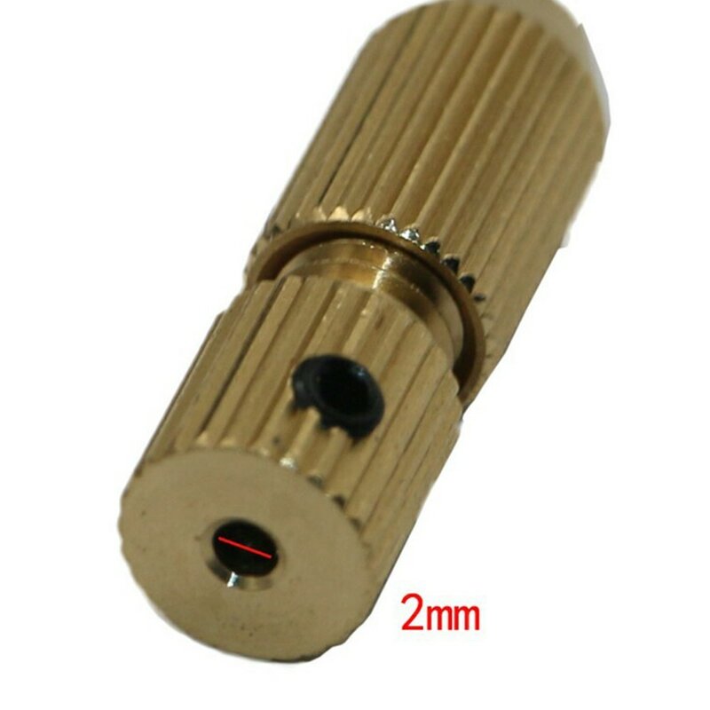 황동 전기 모터 샤프트 클램프 고정장치 척, 0.7-1.5mm 드릴용 미니 소형, 마이크로 드릴 비트 클램프 고정장치 척, 2.3mm