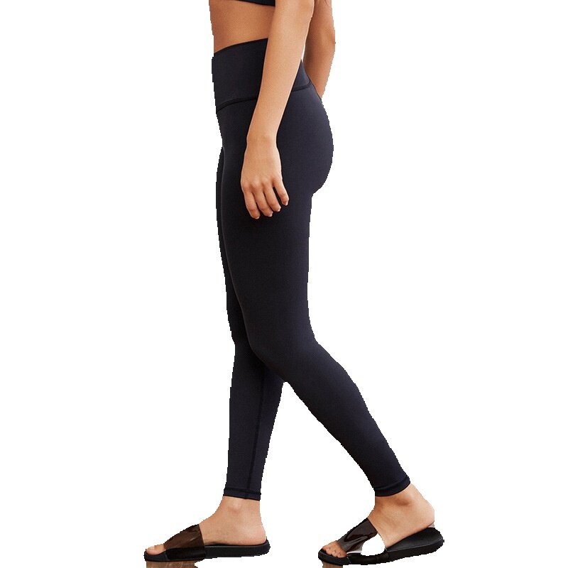 Calça casual de cintura alta monocromática feminina, simples e apertada para ioga, nova, outono