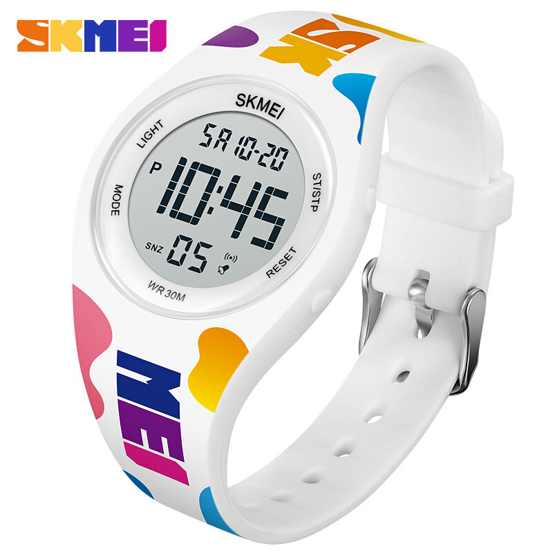 SKMEI Children Watch Cute Cartoon Strap Luxury Digital Watches Countdown Led Light Sport Wristwatch Waterproof Alarm Clock Kids