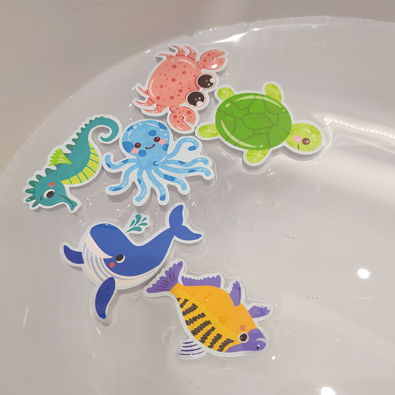 ปริศนาอาบน้ำทารกโฟมของเล่นลอยน้ำของเล่นรูปสัตว์ของเล่นเพื่อการศึกษาปฐมวัยของเล่นจิ๊กซอว์สติกเกอร์ DIY ของเล่น