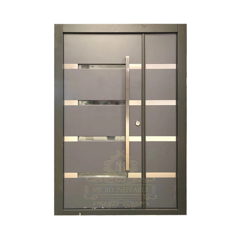 Sell Well Residential Heat Insulation Swing Front Main Entry Wooden Steel Security Doors For House