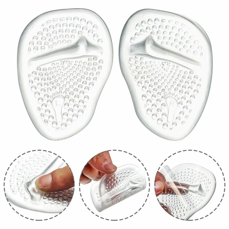 High Heels Transparent Anti-Slip Forefoot Shoe Pad Half Size Shoe Pad Silicone Gel Insoles Foot Protector
