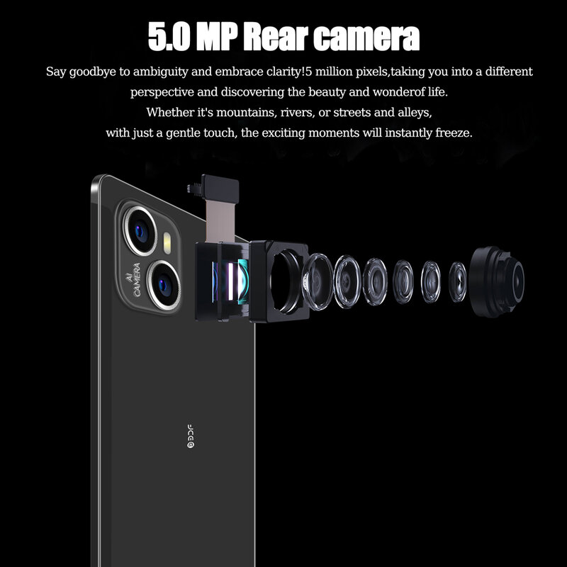 Sauenaneo-جهاز لوحي أندرويد بكاميرا مزدوجة عالمية ، 4 جيجابايت رام ، 64 جيجابايت روم ، مناسب للقراءة ، ألعاب المكتب ، 5 جيجابايت واي فاي ، أندرويد