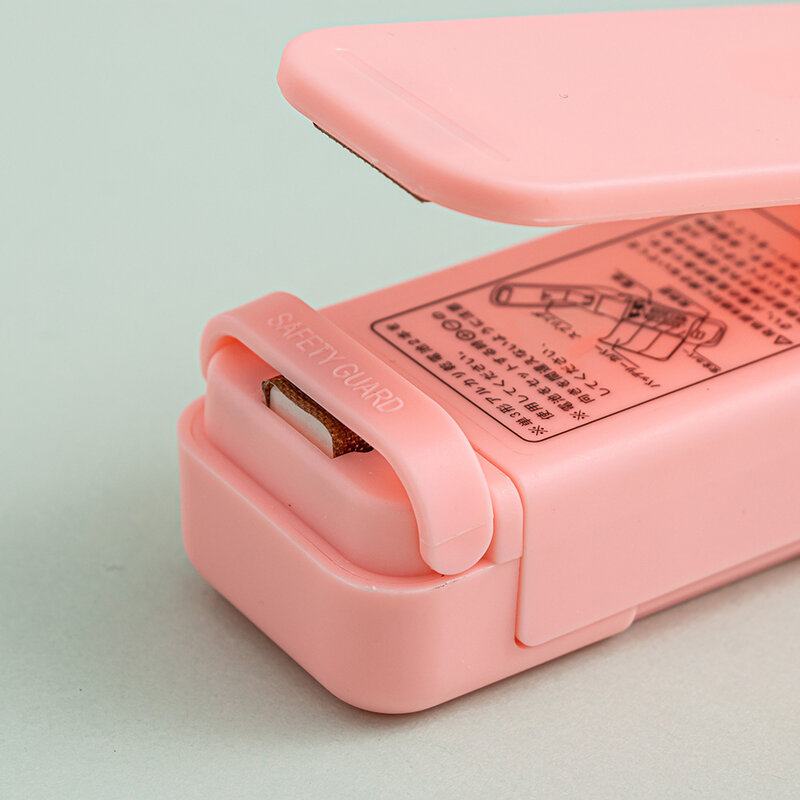 Mini máquina seladora de saco plástico Clipe de saco de armazenamento Handy Selo adesivo para lanche de alimentos Gadget de cozinha
