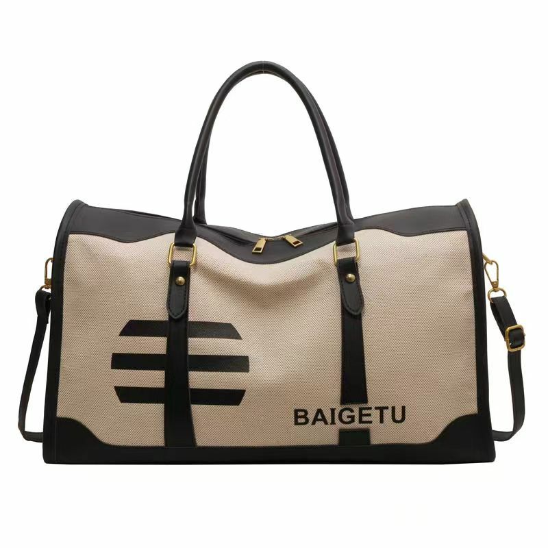 Bolsa de lona elegante para mulheres, durável, grande capacidade, portátil, bolsa de viagem com um ombro, nova