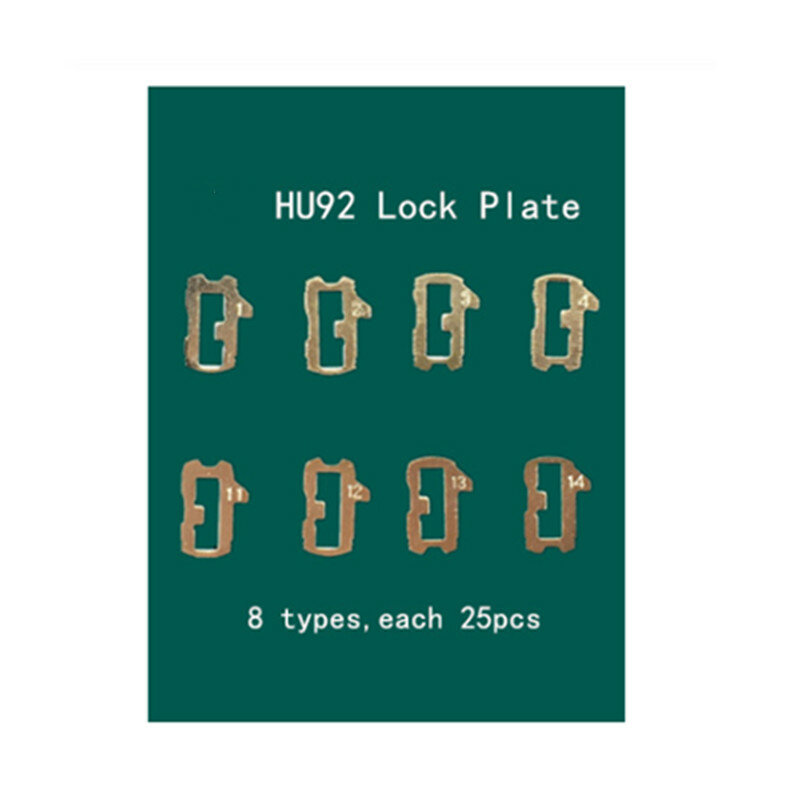 Kunci WAFER HU92 kunci mobil pelat buluh 200 buah/lot 8 jenis untuk BMW Aksesori perbaikan pelat kunci otomatis
