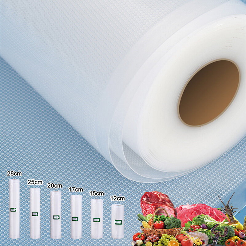 ถุงเก็บผักผลไม้สดใช้ซ้ำได้ขนาด500ซม./ม้วนกระเป๋าสูญญากาศสำหรับอาหารแบบสุญญากาศสำหรับใช้กับเครื่องล้างจาน