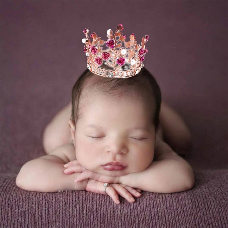 Crown Props for Baby Photography Props Headdress Crown Infant Fotografia Props Newborn Girls Boys Unisex Shower Headwear