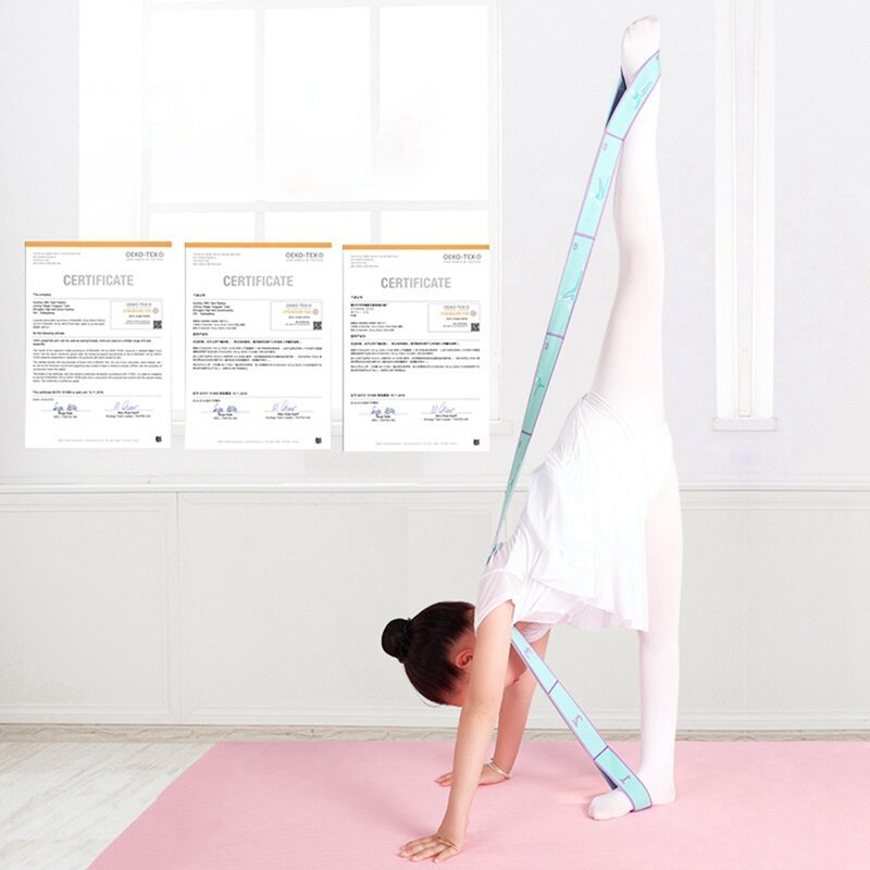 Yoga alongamento cinto de dança faixa de alongamento loop yoga cinto de fitness resistência elástica tensão digital estiramento