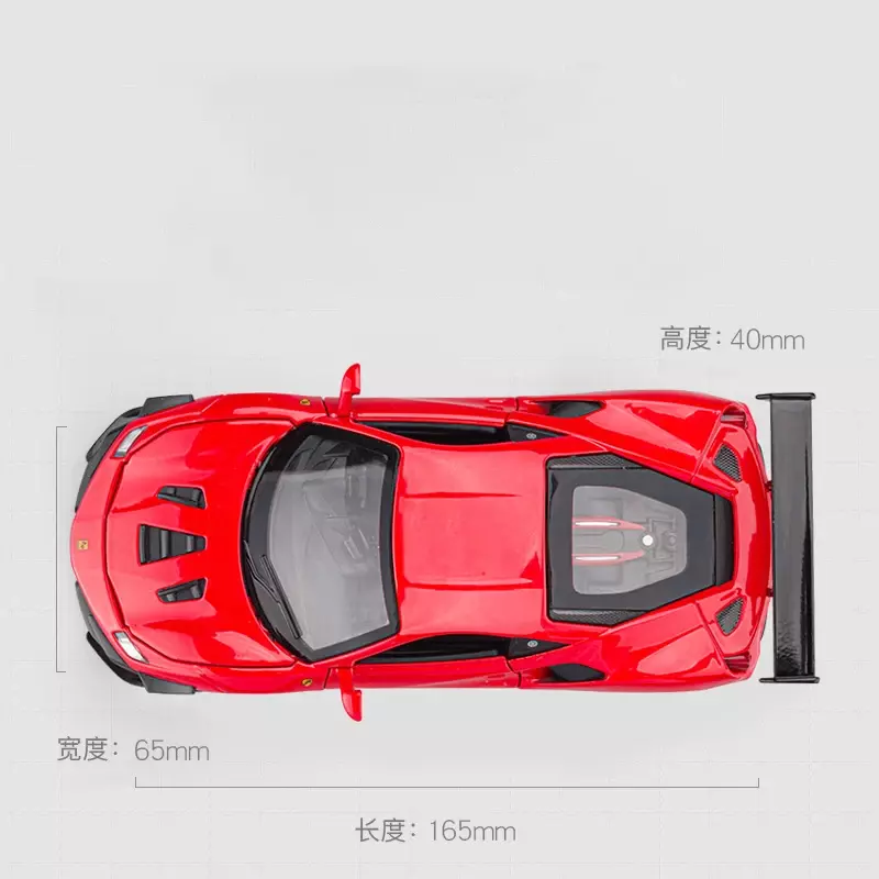 Ferrari Smile Car Alloy Diecasts and Toy Vehicles, Car Model, Sound and Light, Rib Back, Toys Gifts, 1:32, 488