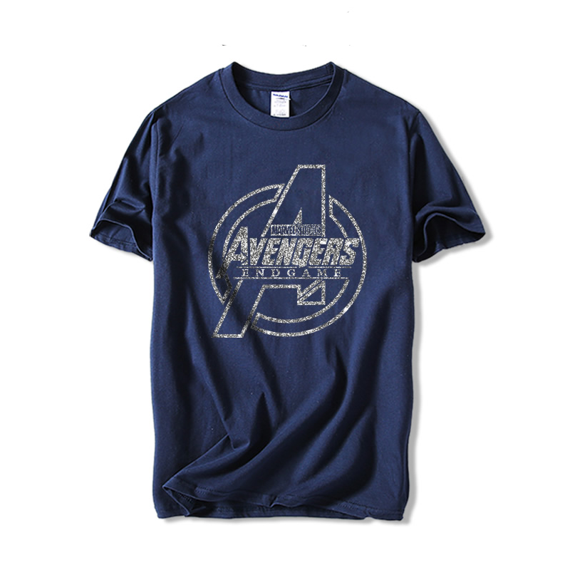Футболка мужская с принтом Marvel Endgame, хлопковая рубашка с короткими рукавами, топ с принтом Мстителей, Y2K, лето