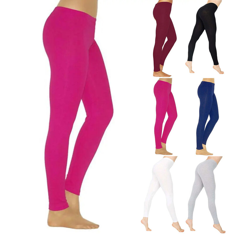Women Elastic Leggings Yoga Elastic Sports Fitness Leggings Hip Running Pants