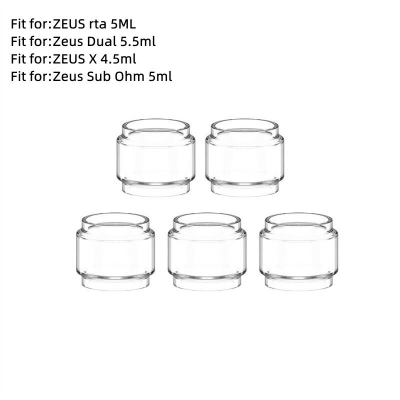 Tubo de vidrio de burbujas de 5 piezas para GEEKVAPE ZEUS rta, 4ML/Zeus Dual RTA, 4ml/ZEUS X 3,5 ml/Zeus Sub Ohm Tank, 3,5 ml