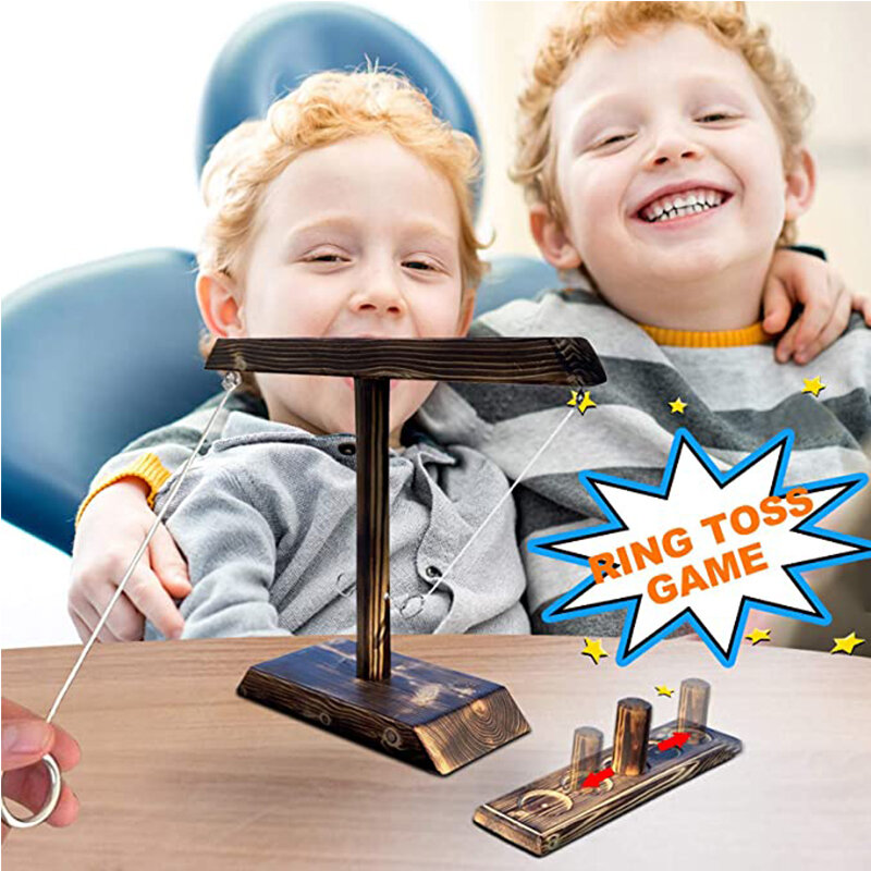 Ring Toss Games Voor Kinderen Volwassenen Thuis Feest Drinkspellen Snelle Handheld Houten Bordspellen Shot Ladder Bundel Buiten Bars