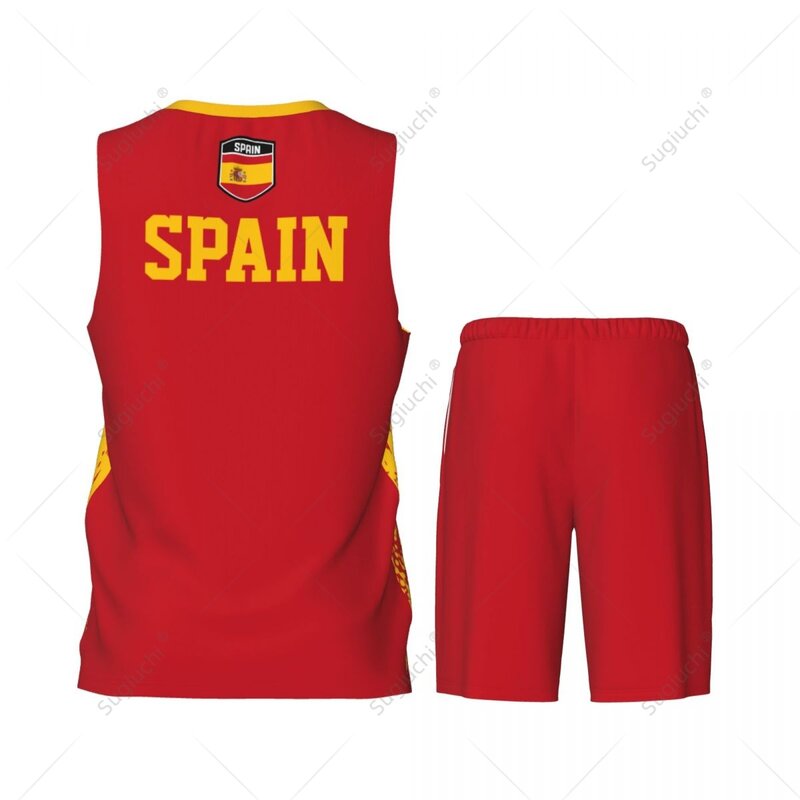 เสื้อและกางเกง JERSEY Basket ลายธงสเปนสำหรับผู้ชาย