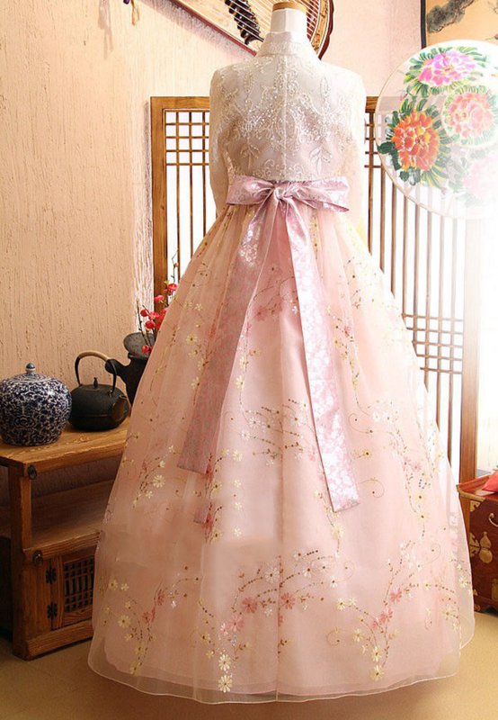 فستان هانبوك نسائي شهير موضة 2020 فستان زفاف عروس تقليدي كوري تنورة دانتيل Gfit