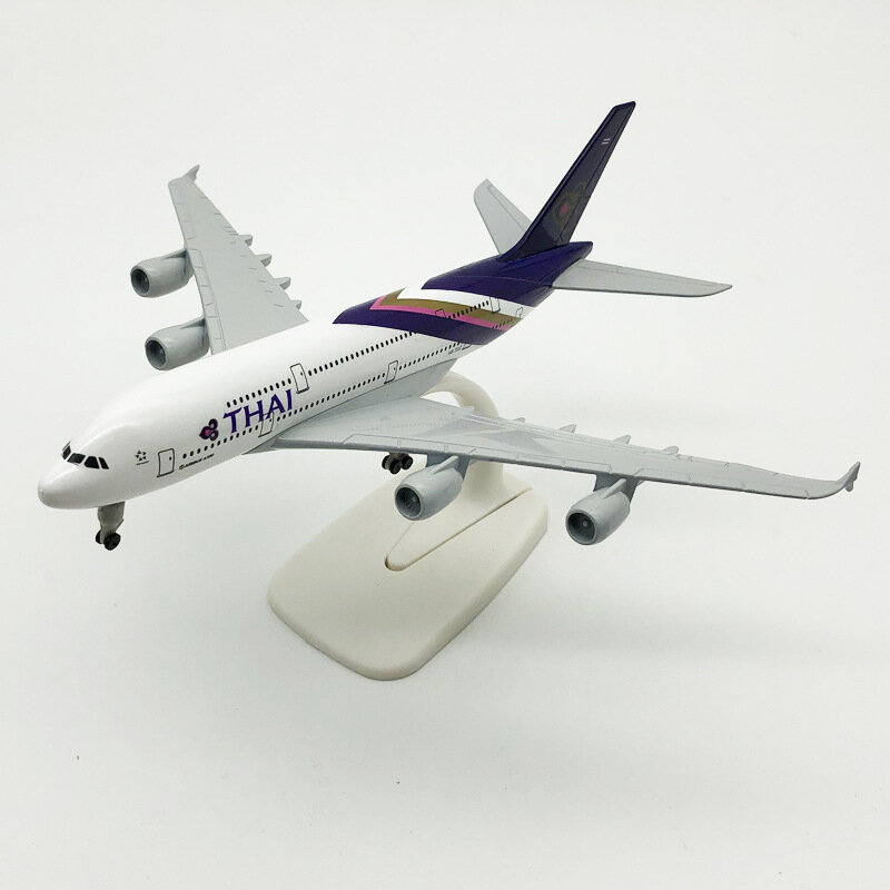 20cm logam campuran Thailand AIR THAI Airbus 380 A380 Airways Model pesawat udara Diecast Model pesawat terbang dengan roda
