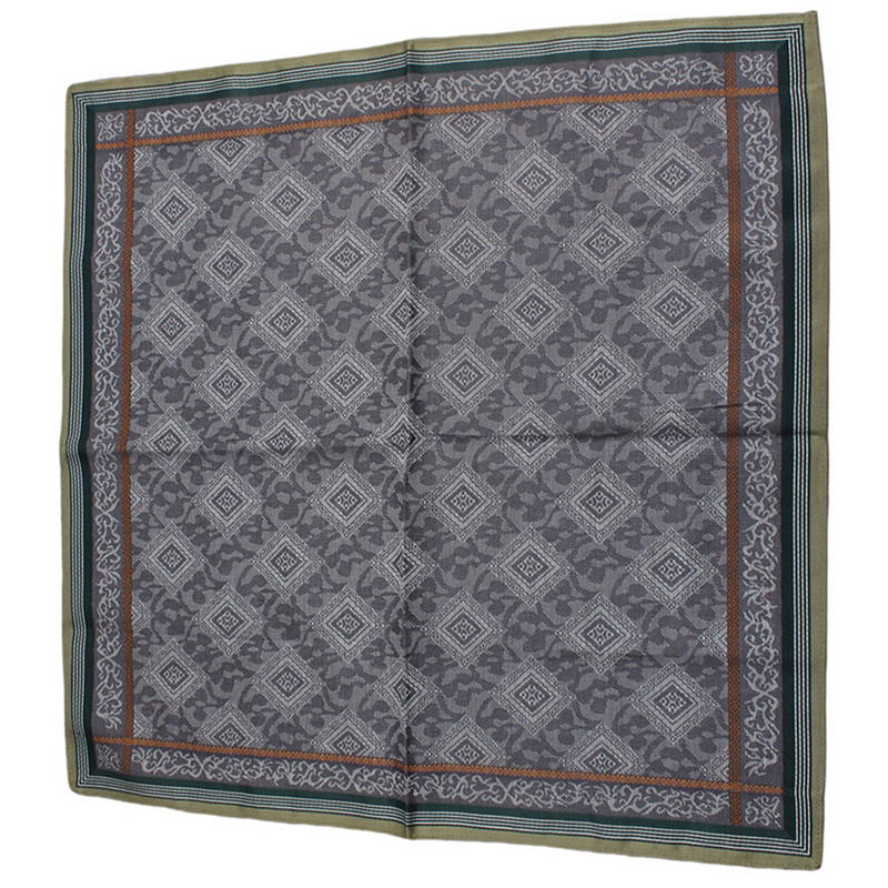 Men's Handkerchief Cotton Handkerchiefs Embroidery for Soft Tea Party Man Royal Blue Bandana