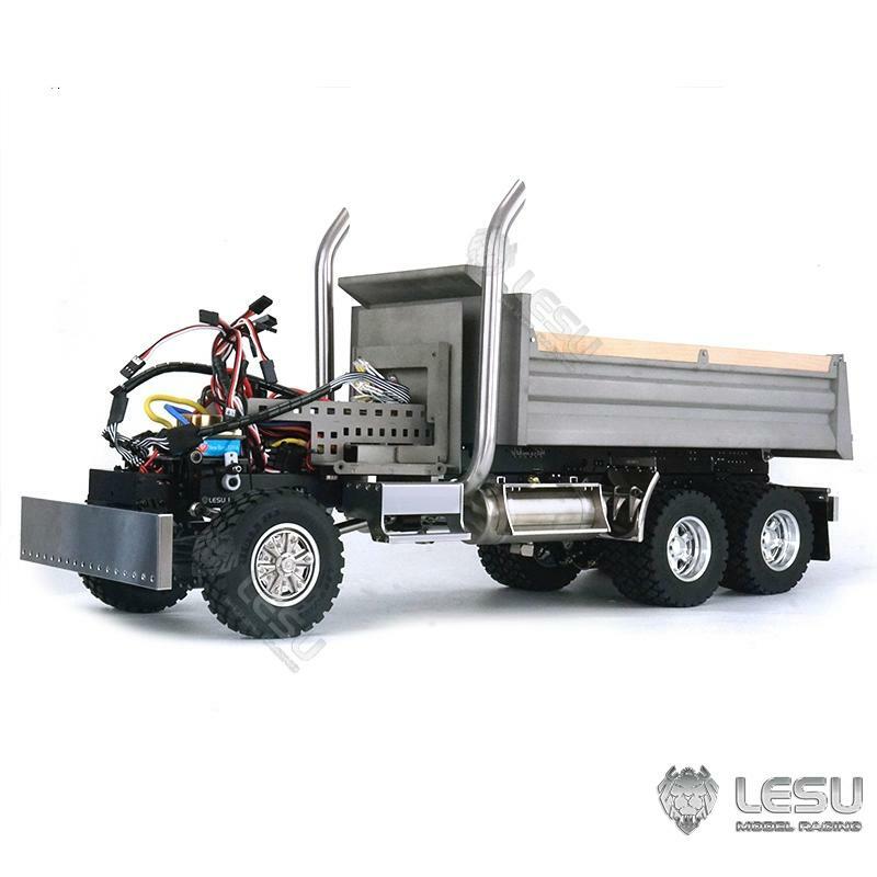 Rei lama caminhão modelo brinquedo com cilindro de óleo, caminhão basculante de metal, Tamiya Modificação, 1:14 Simulação