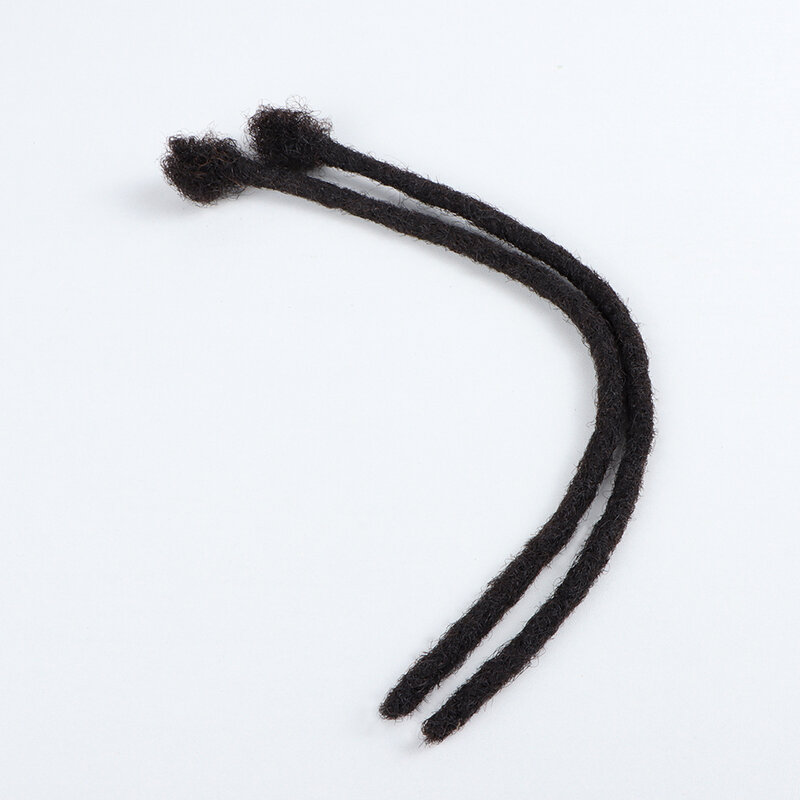 Ahvast 4 polegada e 6 polegada natural preto cor dreads extensões 100% completa feito à mão cabelo humano dreadlocks macios 60 vertentes