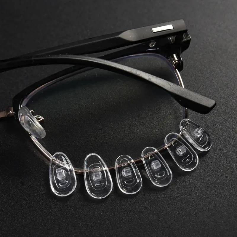 Almohadillas de silicona transparente para gafas, almohadillas suaves para la nariz, para compartir nariz, antideslizantes, cómodas, 10-100 piezas