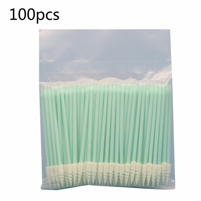 Unids/paquete de 100, puntas pequeñas puntiagudas, esponja de limpieza, bastoncillos sin polvo para placa PCB, electrónica, área