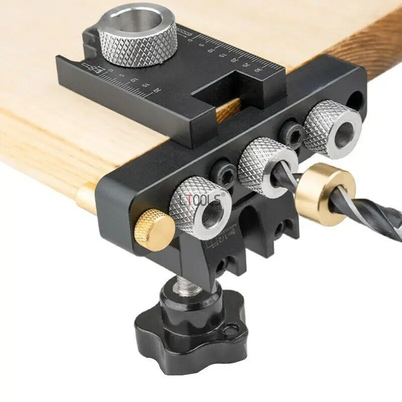 Precision Jig Dowel Cam Jig 3 Em 1 Dowelling Jig Master Kit Wood Hole Drilling Guia Carpintaria Posição para DIY Wood Working