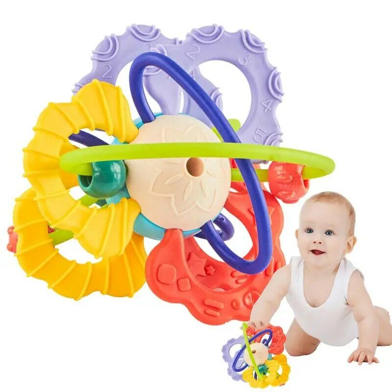 感覚的な歯がためリング,赤ちゃんのためのおもちゃ,柔らかい,洗える,子供のガラガラ,幼児の感覚玩具