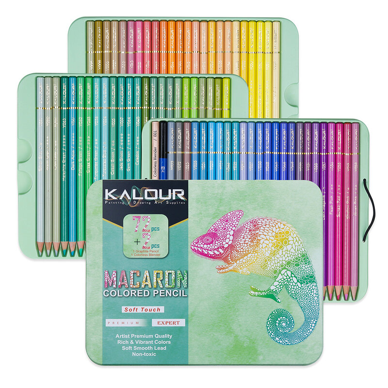 XYSOO-مجموعة أقلام تلوين ماكرون ، رسم رسم باستيل ناعم ، أقلام تلوين ملونة ، مستلزمات فن تلوين المدرسة ، 50 قطعة ، 72 قطعة