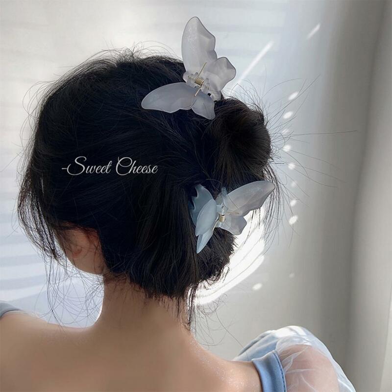 Haar klaue Schmetterling Form Mode Haar klaue für Frauen Mädchen Acryl elegante Kreuz zähne Kopf bedeckung Clip Haarschmuck Kopf bedeckung