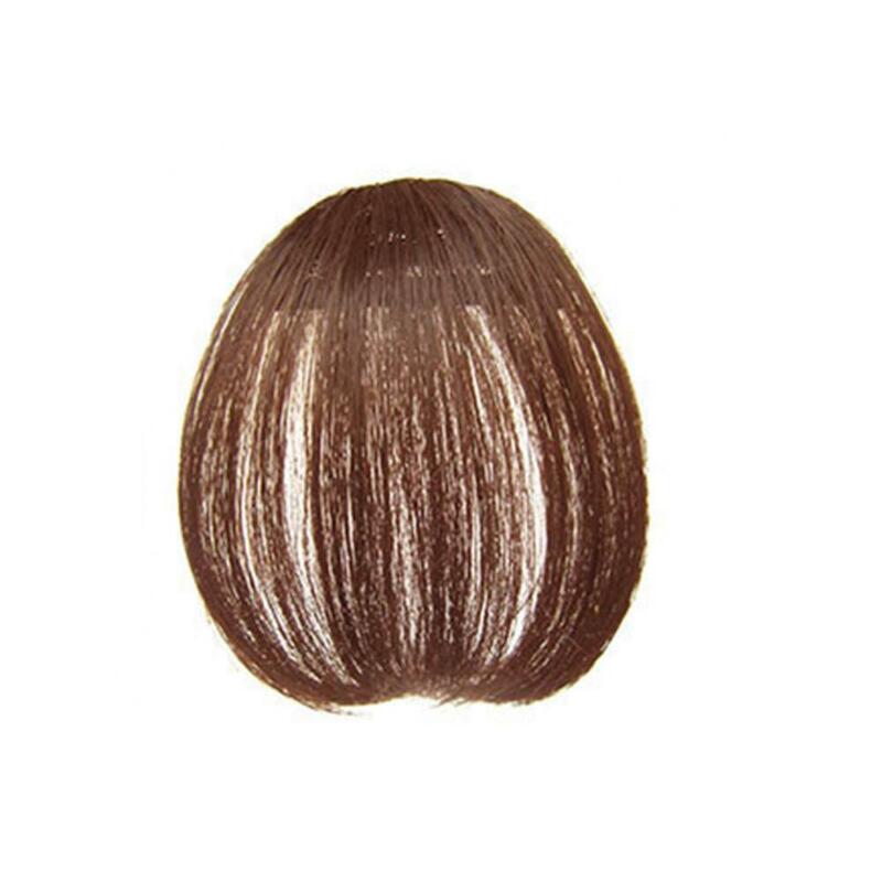 Flequillo de aire sintético, extensión de cabello falso corto Natural, Clip en postizos, accesorios, extensión de cabello de peluca con flecos delanteros