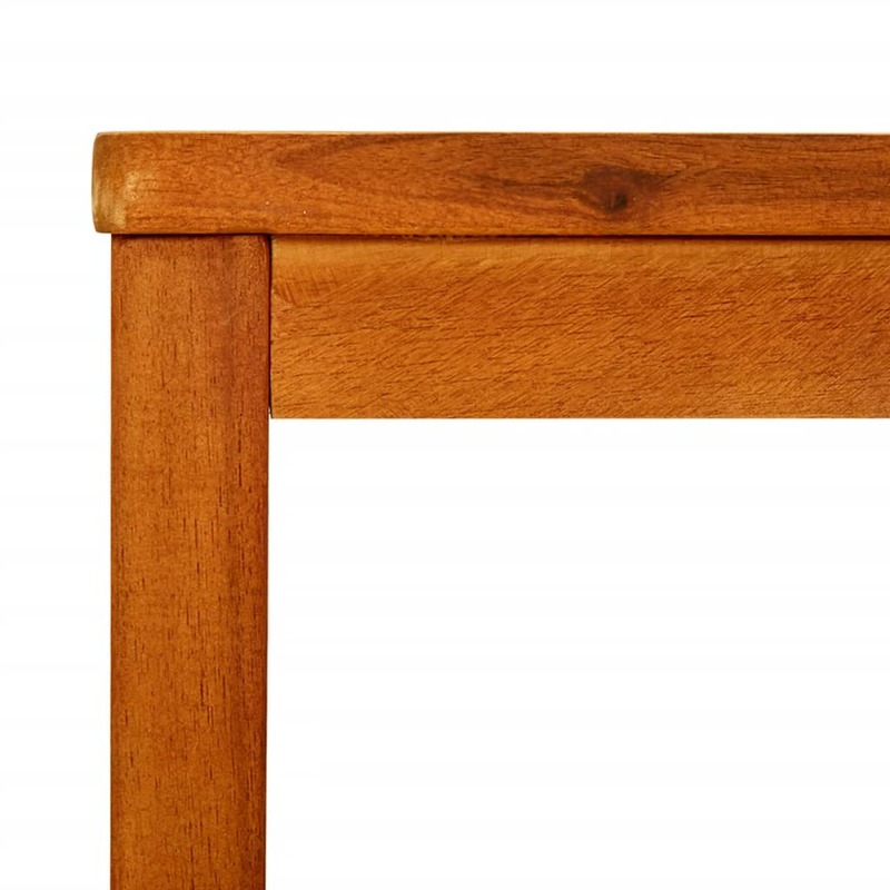 Mesa de centro, mesa de chá de madeira de acácia maciça, móveis de sala 60x60x45 cm