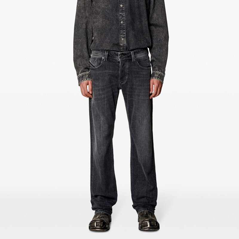 Pantalones vaqueros de algodón puro para hombre, Jeans holgados, producto personalizado, a la moda, color negro y gris, primavera y otoño, 2024