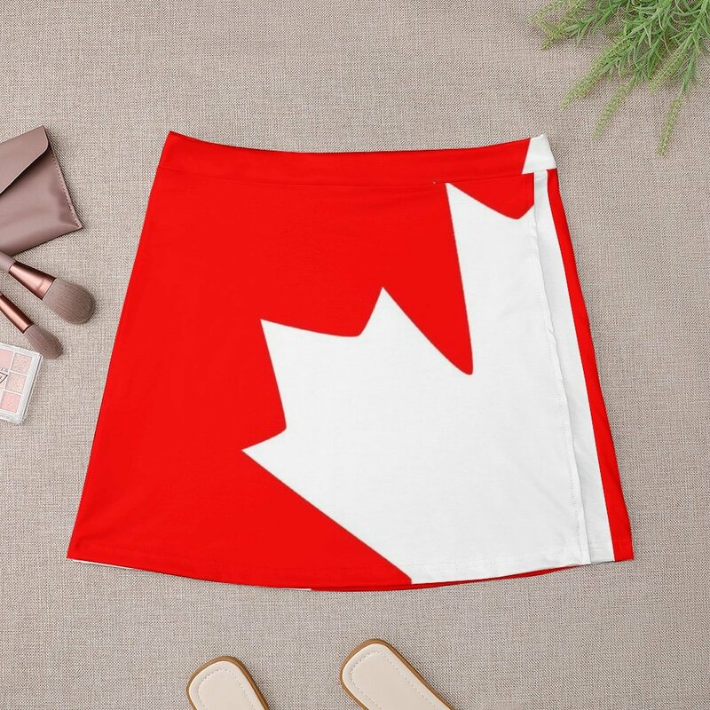ชุดเดรส ROK MINI ธงชาติใบเมเปิลแคนาดาสำหรับผู้หญิงเสื้อผ้าฤดูร้อนงานพรอม