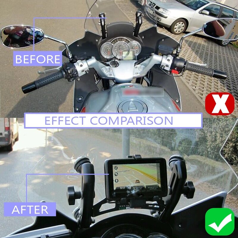 Nova motocicleta pára-brisa suporte do telefone móvel gps placa de navegação suporte para guzzi norge 1200 gt 1200gt
