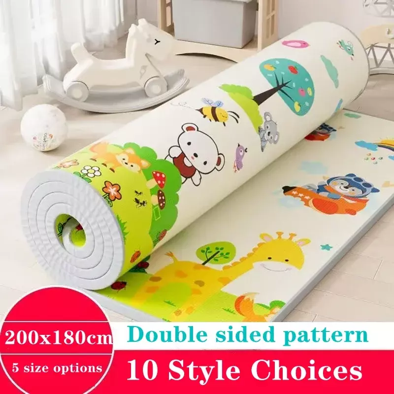 2 Thickness Options Non-toxic EPE Environmentally 1cm Thick Baby Crawling Play Mat for Children's Safety Kid Rug 5 Size Options