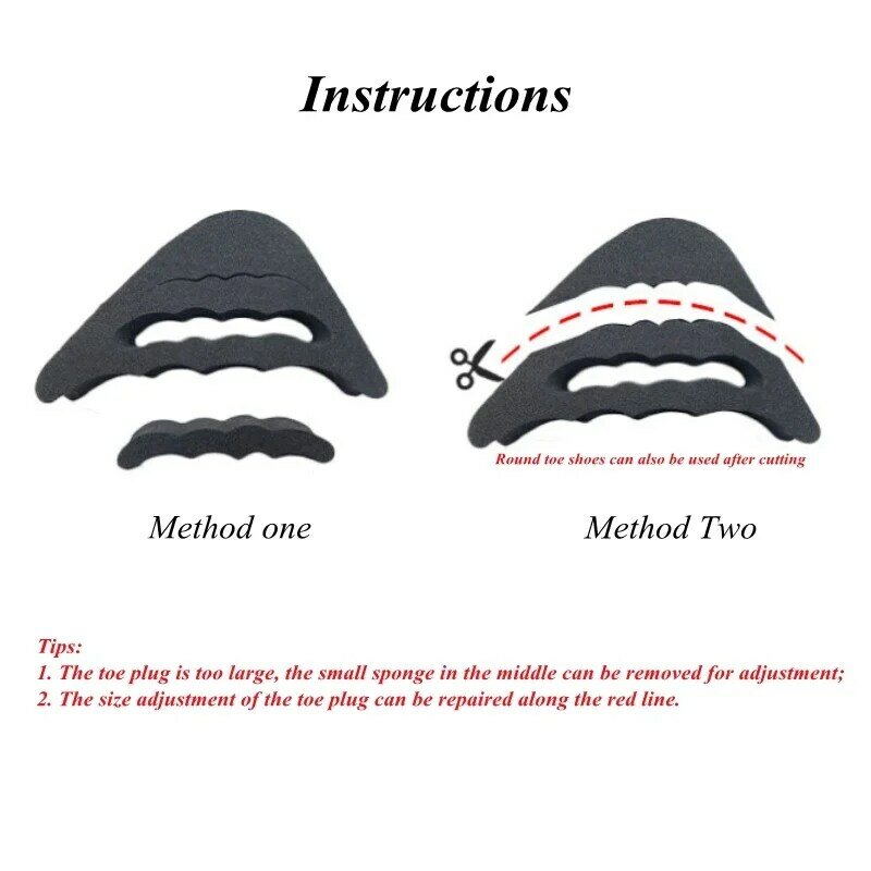 1Pair Women High Heel Toe Plug Pain Relief Toe Protector Insoles Adjustment Shoe Accessories Forefoot Insert Shoes Cushion Pads