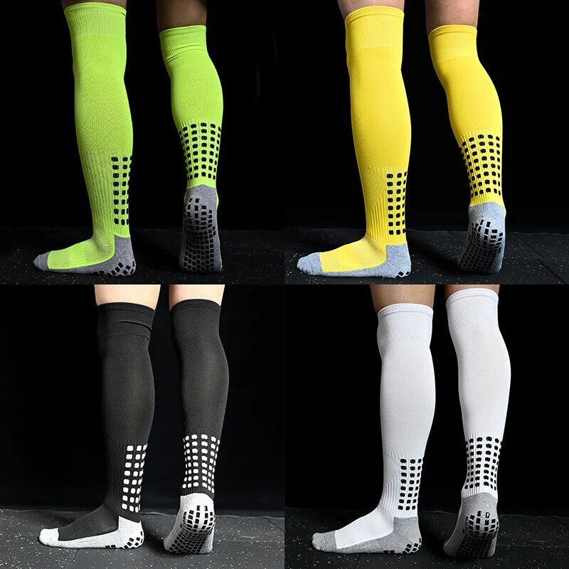 2024 нескользящие носки для футбола, новинка, мужские Дышащие длинные футбольные носки до колена с высоким полотенцем для езды на велосипеде, пеших прогулок, спорта, тренировок